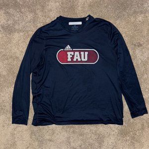Adidas Florida Atlantic "FAU" Navy Long Sleeve Shirt XXL